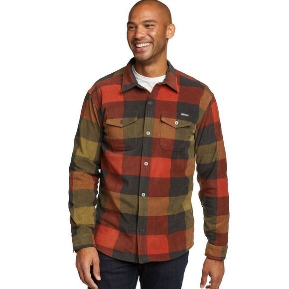 Eddie Bauer Men's Chutes Microfleece Button- Front Shirt Size Medium - Picture 1 of 10